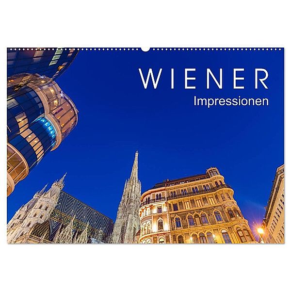 W I E N E R Impressionen (Wandkalender 2024 DIN A2 quer), CALVENDO Monatskalender, Werner Dieterich