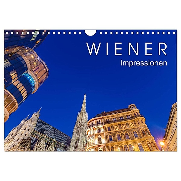 W I E N E R Impressionen (Wandkalender 2024 DIN A4 quer), CALVENDO Monatskalender, Werner Dieterich