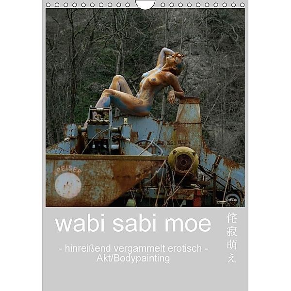 wabi sabi moe - hinreißend vergammelt erotisch - Akt/Bodypainting (Wandkalender 2017 DIN A4 hoch), Fru.ch