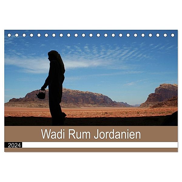 Wadi Rum Jordanien (Tischkalender 2024 DIN A5 quer), CALVENDO Monatskalender, Reeh