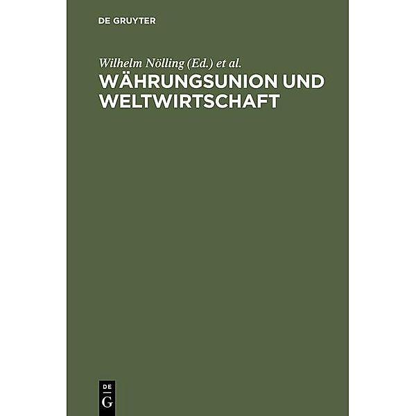 Währungsunion und Weltwirtschaft / Jahrbuch des Dokumentationsarchivs des österreichischen Widerstandes
