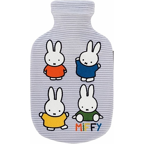 Wärmflasche 0,8 L mit bedrucktem Bezug Miffy