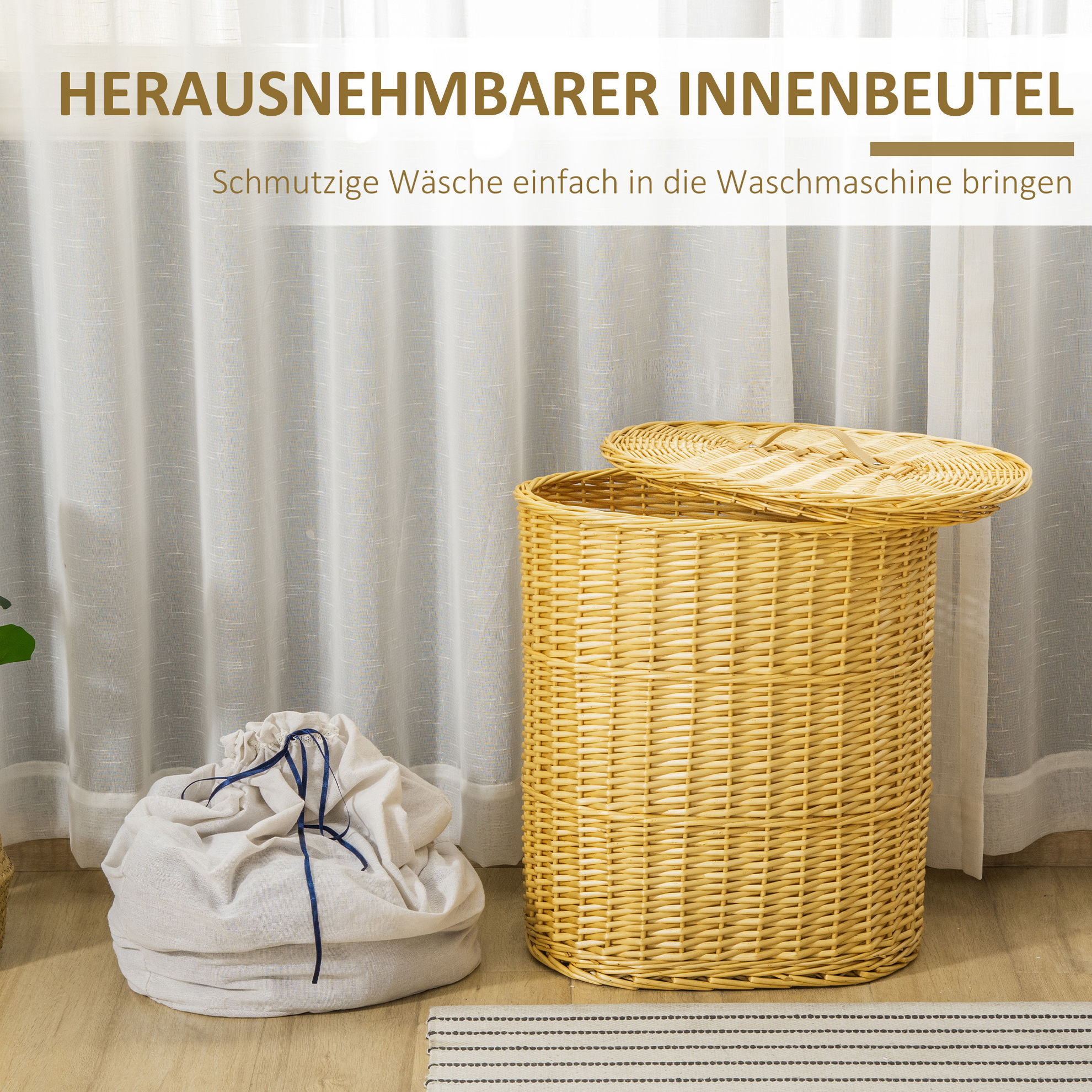 Wäschekorb mit herausnehmbarem Wäschesack bestellen | Weltbild.de