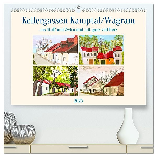 Wagramer Kellergassen (hochwertiger Premium Wandkalender 2025 DIN A2 quer), Kunstdruck in Hochglanz, Calvendo, Johanna Schöchtner-Errath