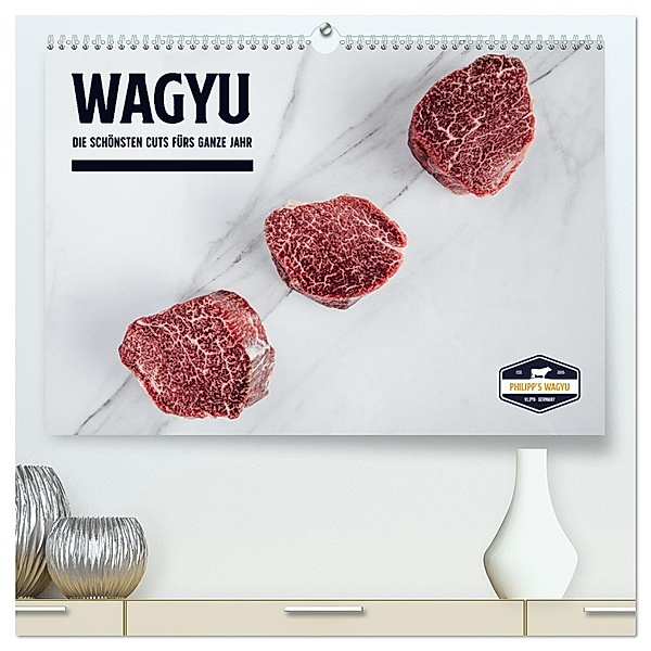 WAGYU (hochwertiger Premium Wandkalender 2025 DIN A2 quer), Kunstdruck in Hochglanz, Calvendo, Philipp & Friends