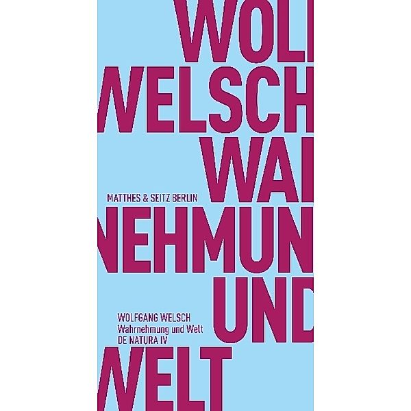 Wahrnehmung und Welt, Wolfgang Welsch