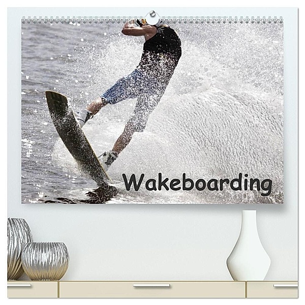 Wakeboarding / CH-Version (hochwertiger Premium Wandkalender 2024 DIN A2 quer), Kunstdruck in Hochglanz, Marc Heiligenstein