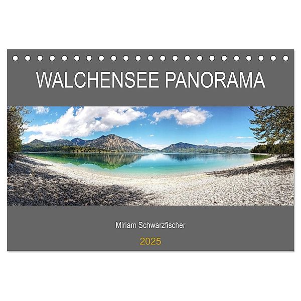 Walchensee Panorama (Tischkalender 2025 DIN A5 quer), CALVENDO Monatskalender, Calvendo, Miriam Schwarzfischer