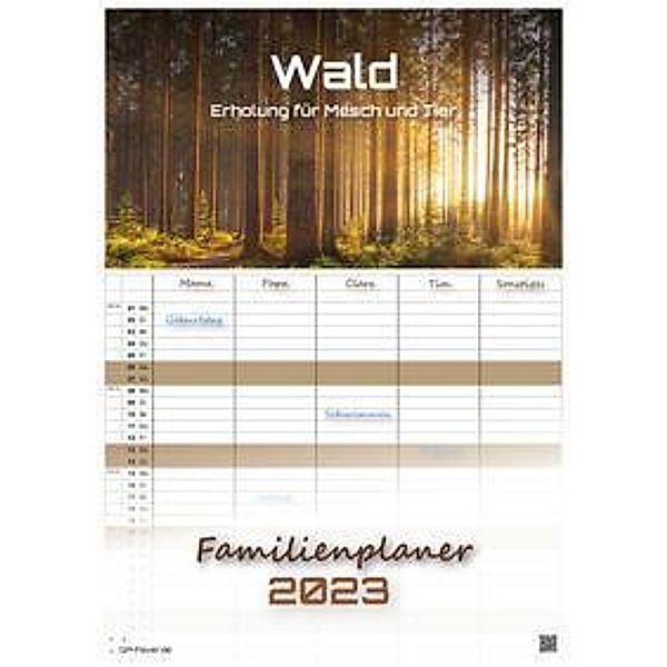 Wald - Erholung für Mensch und Tier - 2023 - Kalender DIN A3 - (Familienplaner)