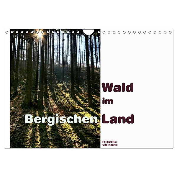 Wald im Bergischen Land 2024 (Wandkalender 2024 DIN A4 quer), CALVENDO Monatskalender, Udo Haafke