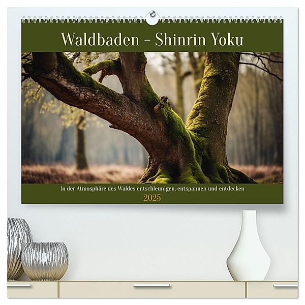 Waldbaden - Shinrin Yoku (hochwertiger Premium Wandkalender 2025 DIN A2 quer), Kunstdruck in Hochglanz, Calvendo, Claudia Kleemann