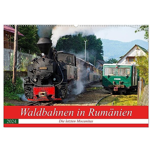 Waldbahnen in Rumänien - Die letzten Mocanitas (Wandkalender 2024 DIN A2 quer), CALVENDO Monatskalender, Anneli Hegerfeld-Reckert