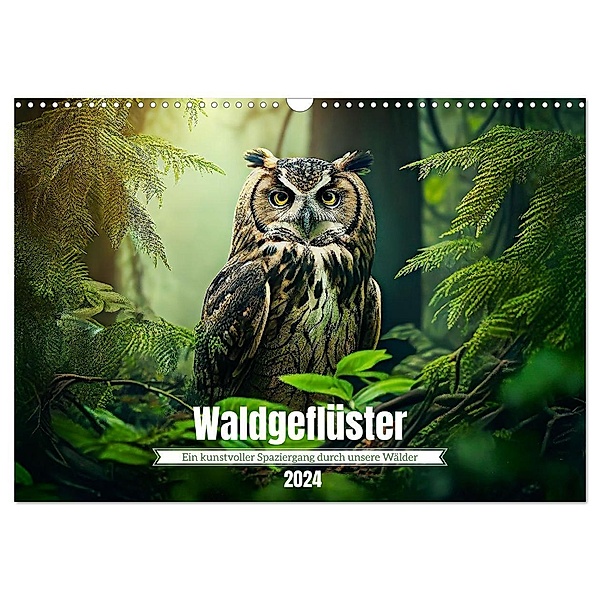Waldgeflüster - ein kunstvoller Spaziergang durch unsere Wälder (Wandkalender 2024 DIN A3 quer), CALVENDO Monatskalender, Klaus Vartzbed
