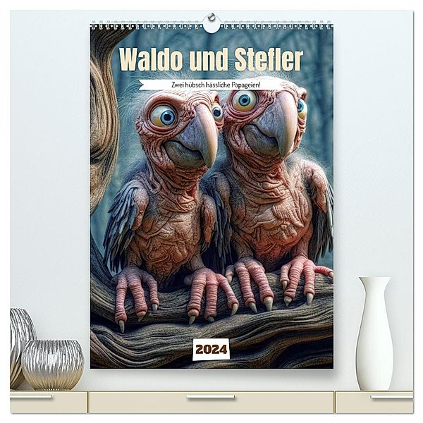 Waldo und Stefler (hochwertiger Premium Wandkalender 2024 DIN A2 hoch), Kunstdruck in Hochglanz, Calvendo, Harald Laier