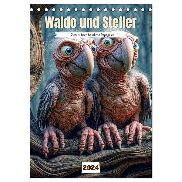 Waldo und Stefler (Tischkalender 2024 DIN A5 hoch), CALVENDO Monatskalender, Calvendo, Harald Laier
