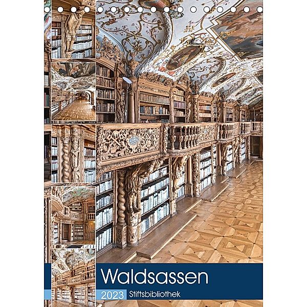 Waldsassen Stiftsbibliothek (Tischkalender 2023 DIN A5 hoch), Bodo Schmidt