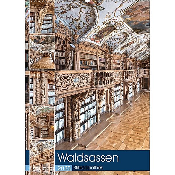 Waldsassen Stiftsbibliothek (Wandkalender 2023 DIN A2 hoch), Bodo Schmidt