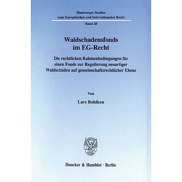 Waldschadensfonds im EG-Recht., Lars Bohlken