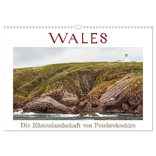 WALES - Die Küstenlandschaft von Pembrokeshire (Wandkalender 2024 DIN A3 quer), CALVENDO Monatskalender, Reiner Pechmann