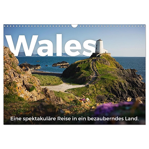 Wales - Eine spektakuläre Reise in ein bezauberndes Land. (Wandkalender 2024 DIN A3 quer), CALVENDO Monatskalender, M. Scott