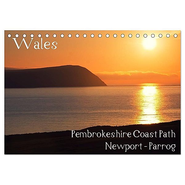 Wales - Pembrokeshire Coast Path (Tischkalender 2024 DIN A5 quer), CALVENDO Monatskalender, Petra Voss