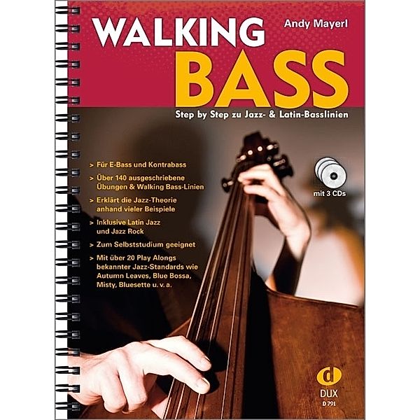 Walking Bass, m. 3 Audio-CDs, Andy Mayerl