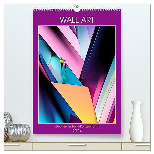 WALL ART Geometrische Konzeptkunst (hochwertiger Premium Wandkalender 2024 DIN A2 hoch), Kunstdruck in Hochglanz, Martina Marten