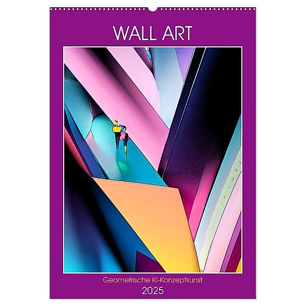 WALL ART Geometrische Konzeptkunst (Wandkalender 2025 DIN A2 hoch), CALVENDO Monatskalender, Calvendo, Martina Marten