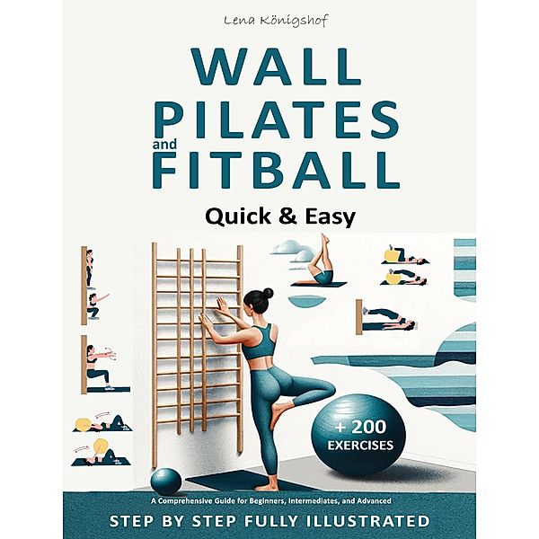 Wall Pilates and Fitball: Quick & Easy - A Comprehensive Guide for Beginners, Intermediates, and Advanced - Step by Step Fully Illustrated + 200 Exercises (HOME FITNESS, #1) / HOME FITNESS, Lena Königshof