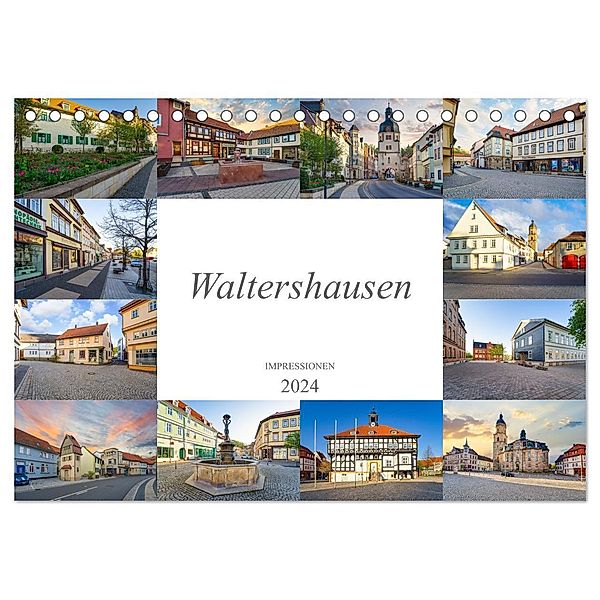 Waltershausen Impressionen (Tischkalender 2024 DIN A5 quer), CALVENDO Monatskalender, Dirk Meutzner