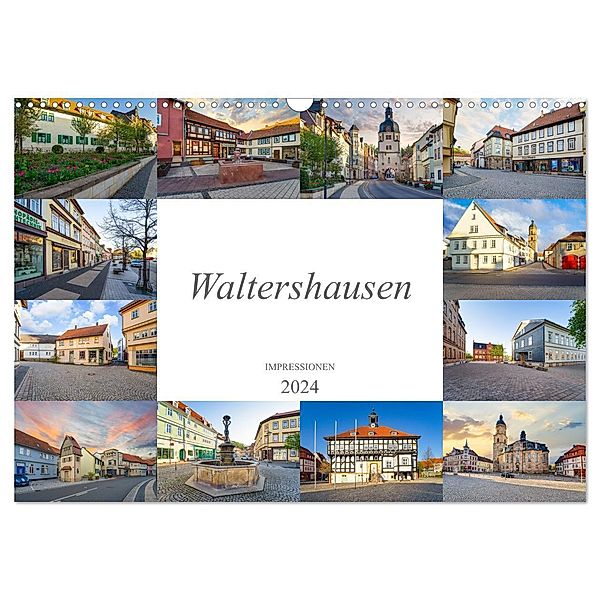 Waltershausen Impressionen (Wandkalender 2024 DIN A3 quer), CALVENDO Monatskalender, Dirk Meutzner