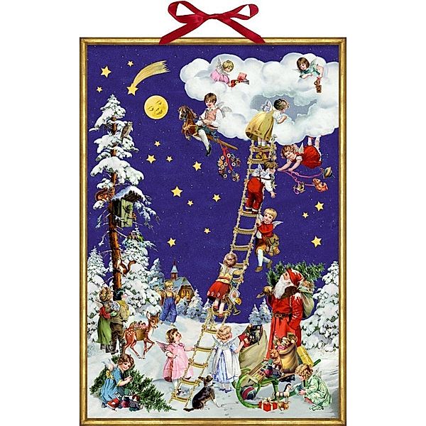 Wand-Adventskalender - Nostalgische Himmelsleiter