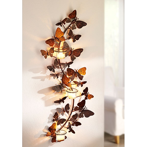Wand-Teelichthalter Papillon
