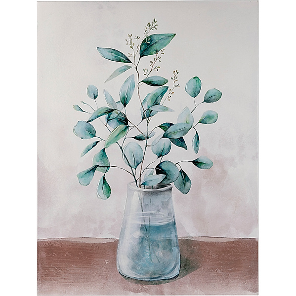 Wandbild Eukalyptus in konischer Vase 60 x 80 cm