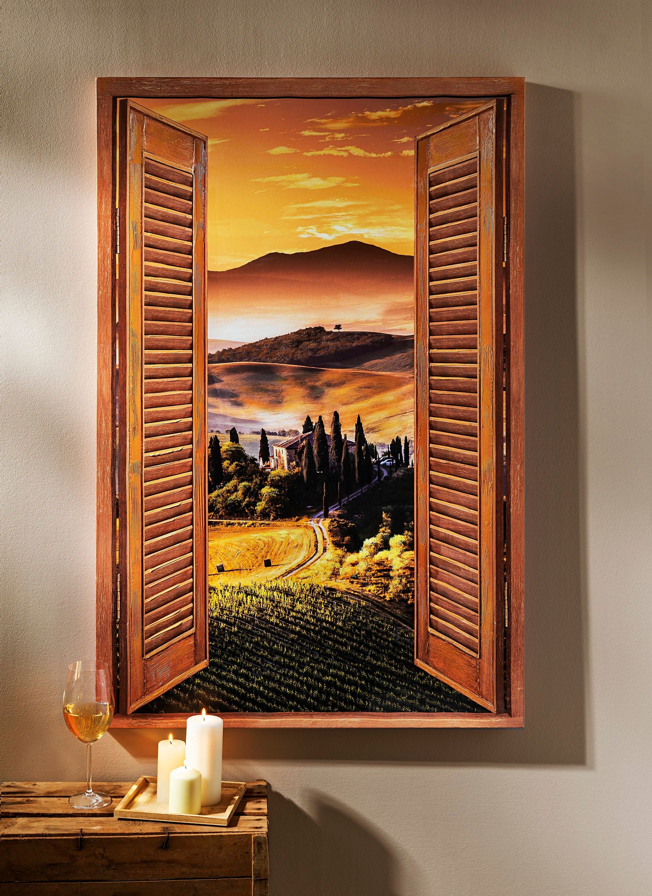 Wandbild Fensterblick Toskana 120x80cm bestellen | Weltbild.de