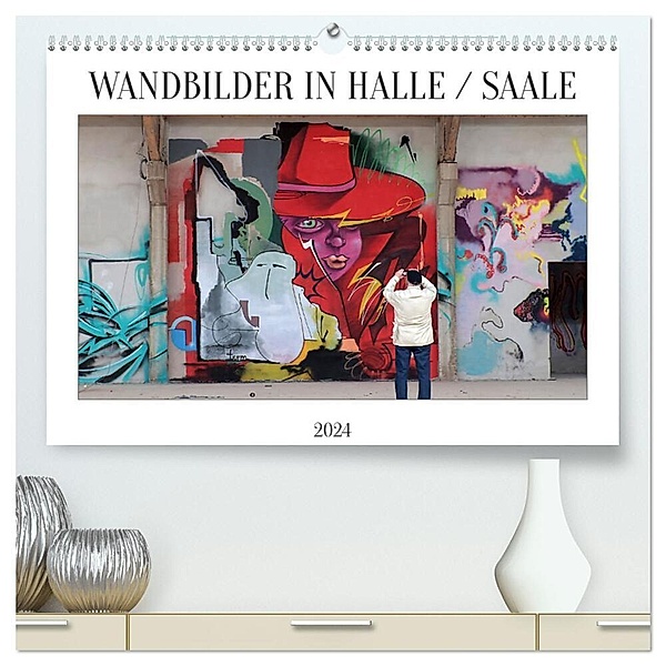WANDBILDER IN HALLE / SAALE (hochwertiger Premium Wandkalender 2024 DIN A2 quer), Kunstdruck in Hochglanz, Steffen Schellhorn