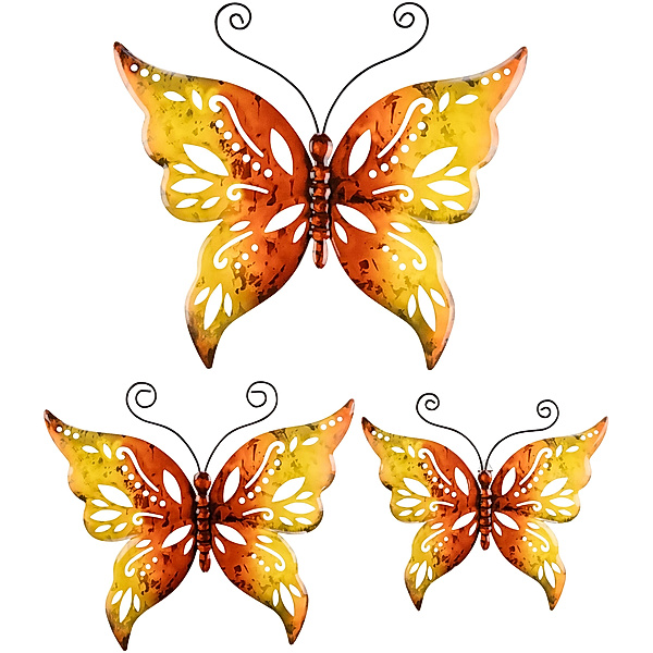 Wanddeko Butterfly 3er-Set