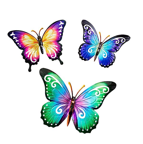Wanddeko Schmetterling, 3er-Set