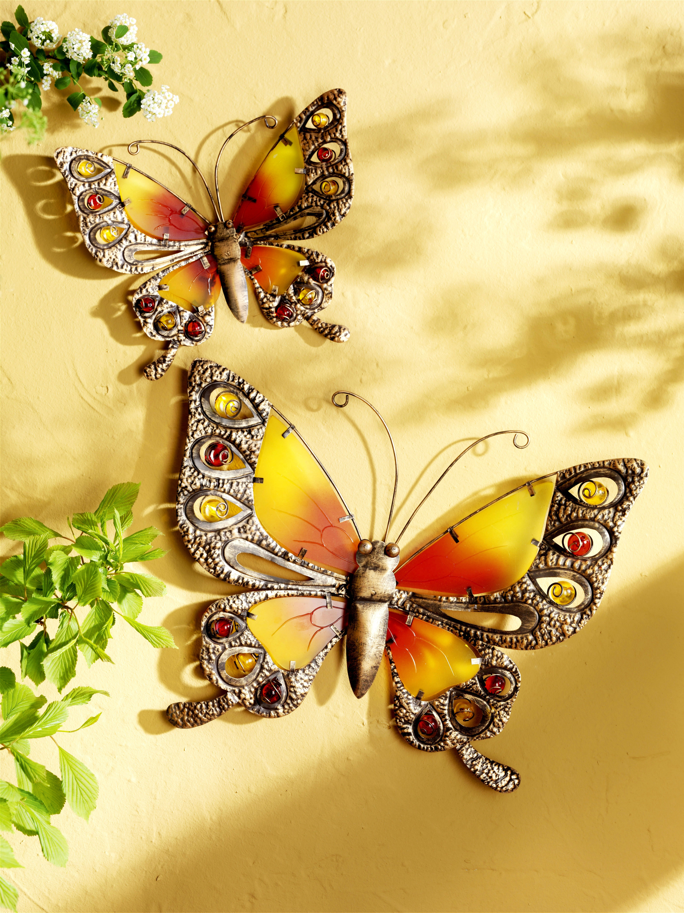 Solar Wanddeko Schmetterling