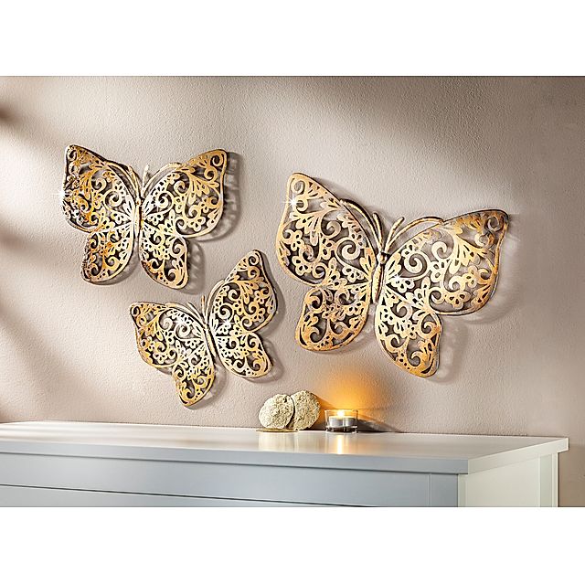 Wanddeko Schmetterling Ornamento 3er-Set bestellen