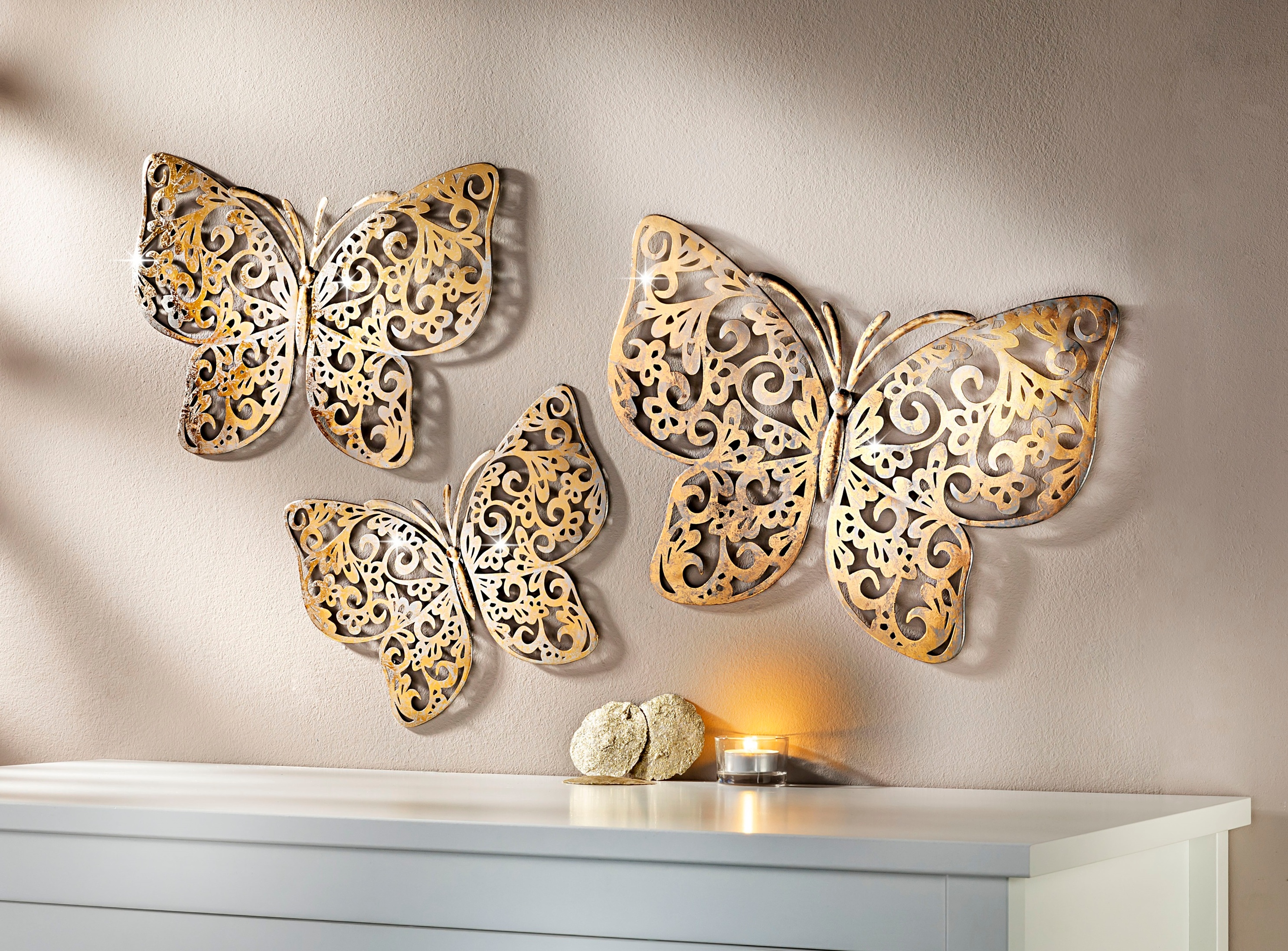 Schmetterling bestellen 3er-Set Ornamento Wanddeko