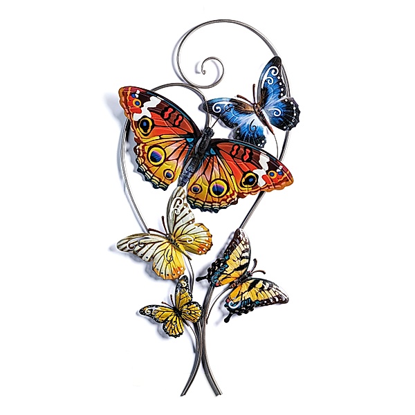 Wanddeko „Schmetterlingsschwarm“ aus Metall