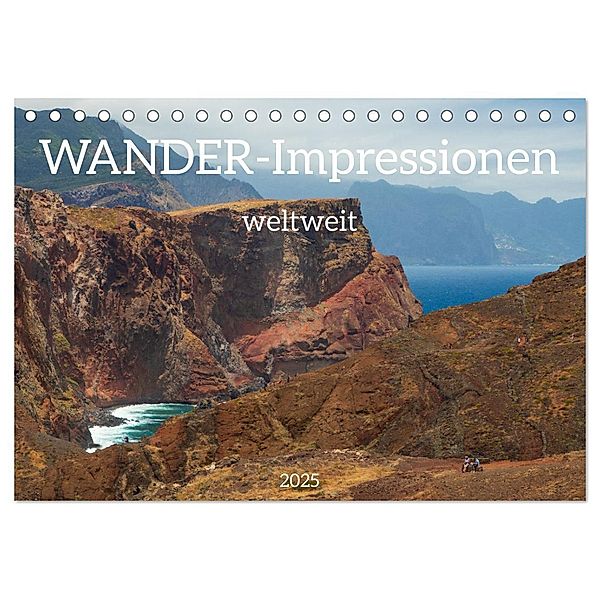 Wander-Impressionen weltweit (Tischkalender 2025 DIN A5 quer), CALVENDO Monatskalender, Calvendo, Birgit Scharnhorst