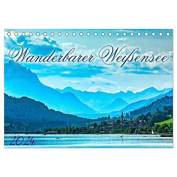 Wanderbarer Weißensee (Tischkalender 2024 DIN A5 quer), CALVENDO Monatskalender, Werner Braun