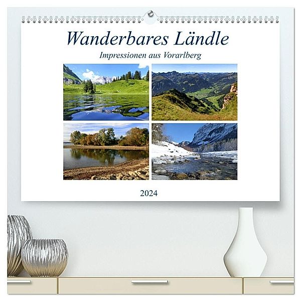 Wanderbares Ländle - Impressionen aus Vorarlberg (hochwertiger Premium Wandkalender 2024 DIN A2 quer), Kunstdruck in Hochglanz, Manfred Kepp