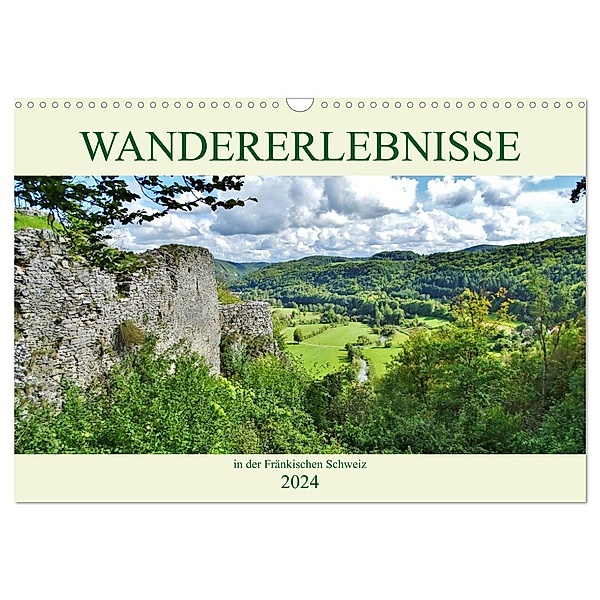 Wandererlebnisse in der Fränkischen Schweiz (Wandkalender 2024 DIN A3 quer), CALVENDO Monatskalender, Andrea Janke