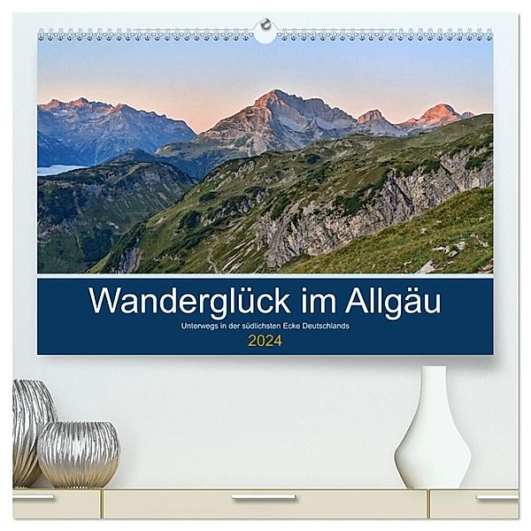 Wanderglück im Allgäu (hochwertiger Premium Wandkalender 2024 DIN A2 quer), Kunstdruck in Hochglanz, Nadine Köller