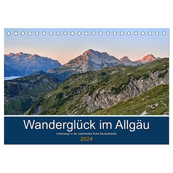 Wanderglück im Allgäu (Tischkalender 2024 DIN A5 quer), CALVENDO Monatskalender, Nadine Köller
