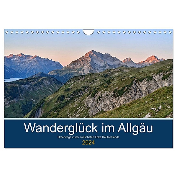 Wanderglück im Allgäu (Wandkalender 2024 DIN A4 quer), CALVENDO Monatskalender, Nadine Köller