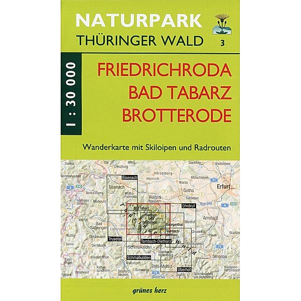 Wanderkarte Friedrichroda, Brotterode, Tabarz, Finsterbergen